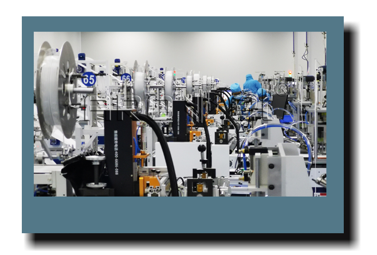 v7777威尼斯UV喷码机与一次性口罩机组合生产线